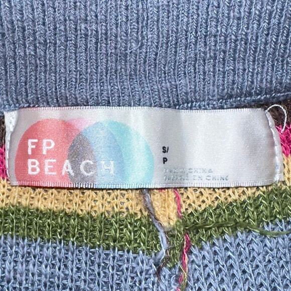 Free People FP Beach Mariner Stripe Sweater Knit Pants Size Small - Picture 3 of 13